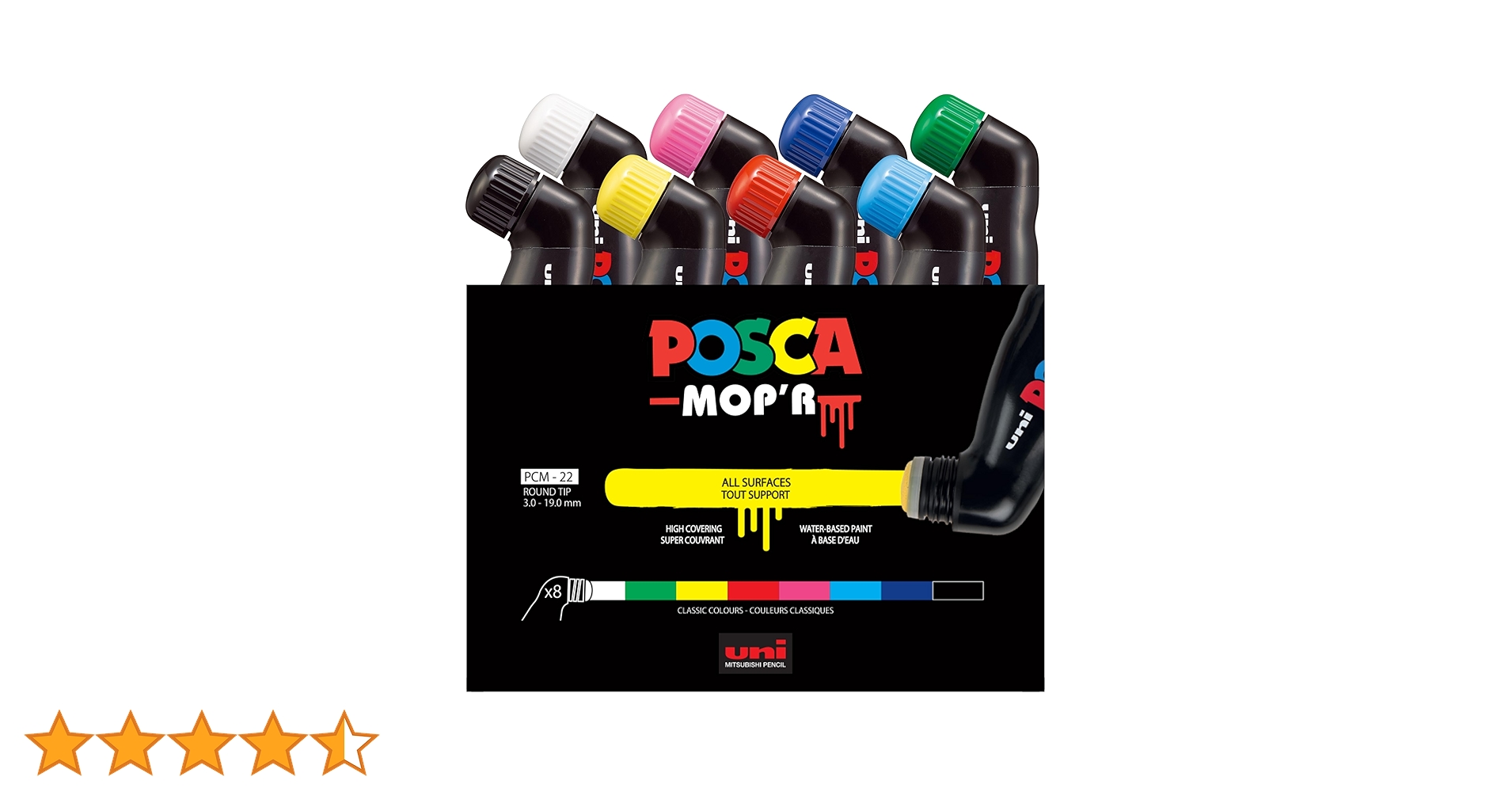 Amazon | posca uni MOP'R 水性ペイントマーカー 丸形 (3.0~19.0mm